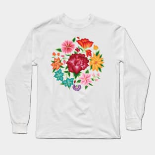 Mexican Floral Bouquet Long Sleeve T-Shirt